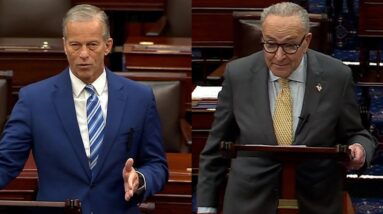 Watch: Thune says Democrats are "dug in," Schumer slams layoffs by Trump administration