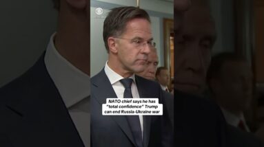 NATO chief says he has "total confidence" Trump can end Russia-Ukraine war #shorts