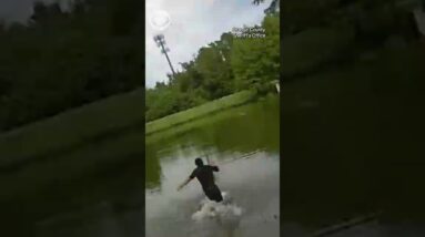 Florida deputies rescue autistic boy from deep retention pond #shorts