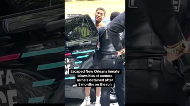 The last of the escaped New Orleans inmates detained in Atlanta, blows a kiss #shorts