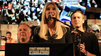 Ivanka Trump speaks to crowd in Israel's Hostage Square