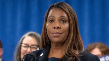 Letitia James appearing in court for her arraignment