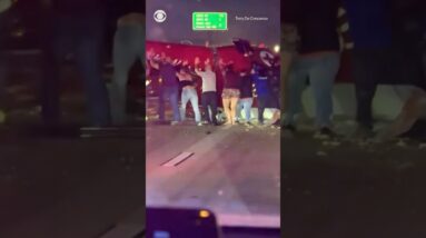 Bystanders help nurse pinned under helicopter wreckage in Sacramento #shorts