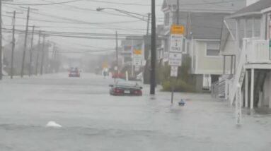 Nor'easter flooding roads along East Coast