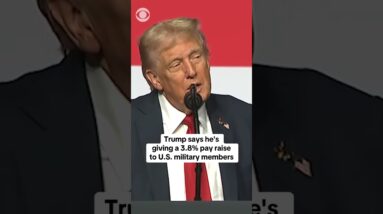 Trump says he is giving 3.8% pay raise to all U.S. military personnel #shorts