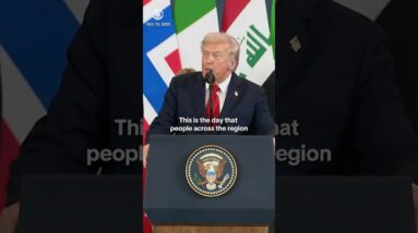 Trump addresses world leaders in Egypt to inaugurate his Gaza peace plan #shorts