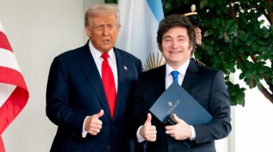 Trump hosts Argentine President Javier Milei after U.S. agrees to $20 billion bailout for country