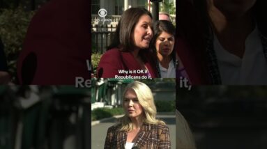 Karoline Leavitt discusses potential negotiations as government shutdown enters day 2 #shorts