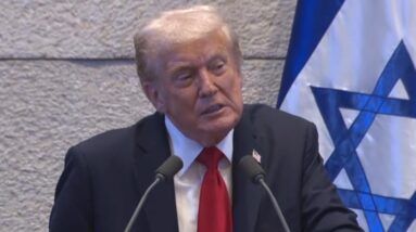 Trump hails "historic dawn of a new Middle East" during Knesset address