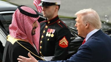 Trump welcomes Saudi Crown Prince Mohammed bin Salman in exuberant ceremony
