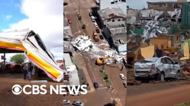 Footage shows Brazil tornado damage