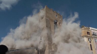 Historic Roman tower partially collapses during renovations