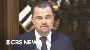 Watch: Leonardo DiCaprio shares his favorite memory of Jane Goodall at her funeral