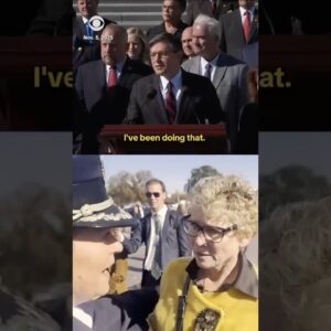 Rep. Chrissy Houlahan interrupts House Speaker Mike Johnson’s press conference on shutdown #shorts