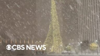Watch: Polar vortex brings snow to parts of U.S.