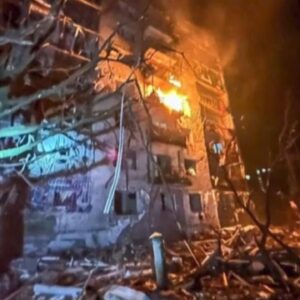 Russia aims dozens of missiles and drones against Ukraine as Zelenskyy visits Macron