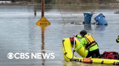 Footage shows Washington flooding, rescue efforts amid evacuation orders, state of emergency