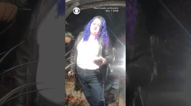 Doorbell camera shows DoorDash driver spraying unknown substance on food delivery order #shorts