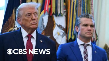 Watch Live: Trump, Hegseth make announcement on shipbuilding