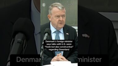 Danish foreign minister says talks with U.S. on Greenland were "frank but also constructive" #shorts