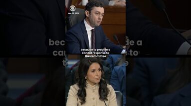 Sen. Jon Ossoff grills DNI Tulsi Gabbard on whether Iran posed an "imminent threat" #shorts