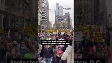 Protesters in D.C. resist escalating U.S.-Israeli war with Iran #shorts