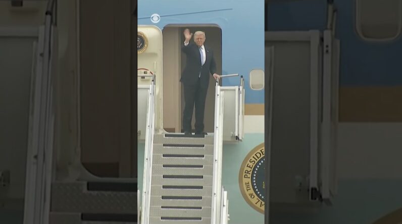 Trump leaves China after summit with Chinese President Xi Jinping #shorts